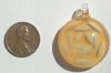 1 29mm Round Light Orange Lampwork Pendant